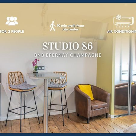 Studio 86 - Climatisation & Proche Centre-Ville- 2 Personnes - Bnb Epernay Exterior photo